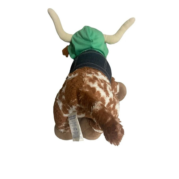 Build A Bear Longhorn Cow Brown & White Spotted Bull Plush With Outfit - Picture 2 of 13
